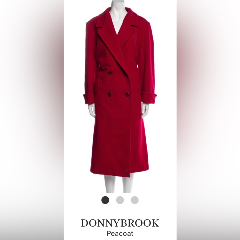 Taking offers discontinued Donnybrook red wool trench-coat 6P gently loved!